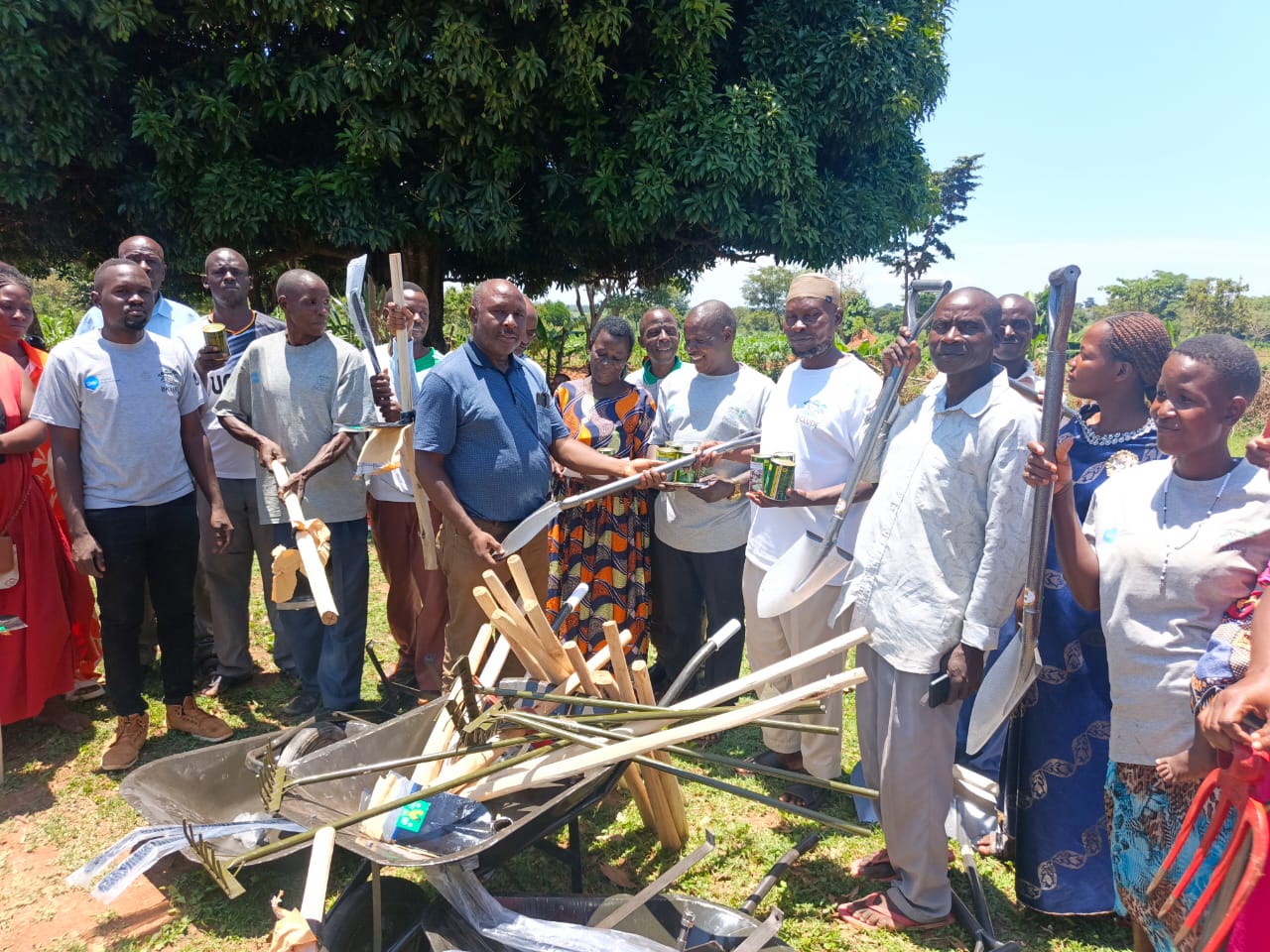 CHAIN Uganda Hands Over Tools to Support Community Action Plans in Buyende District.